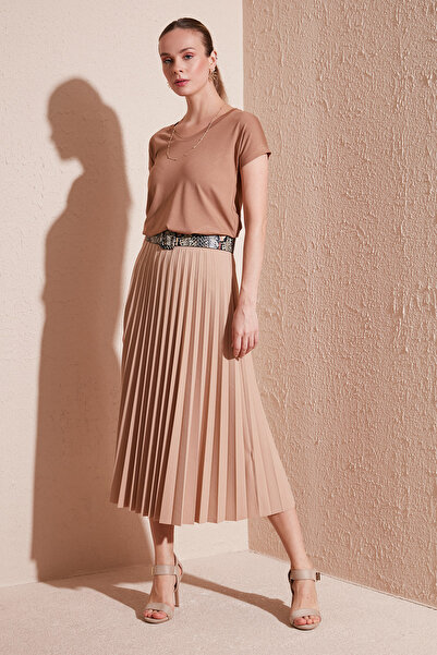 Lela V-подібний виріз, вільний крій, розріз, 2-пакетний комплект блузок BLUZ 5862000S2