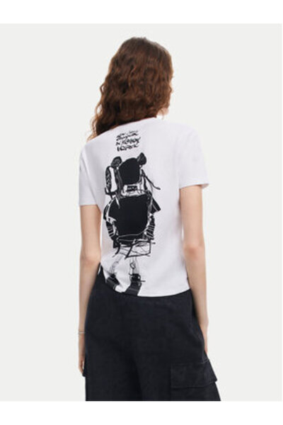 Desigual Women's T-Shirt 24WWTK90 White