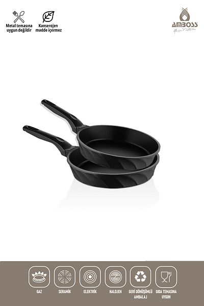 Amboss Quartz 2 Piece Cast Titanium Coated Pan Set 18-22 cm