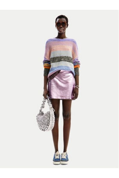 Desigual Fustă mini pentru femei 24WWFK01 roz