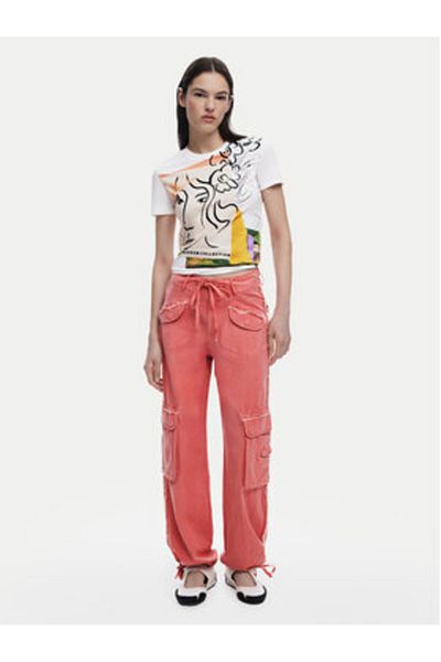 Desigual Tricou damă 25SWTKAC alb