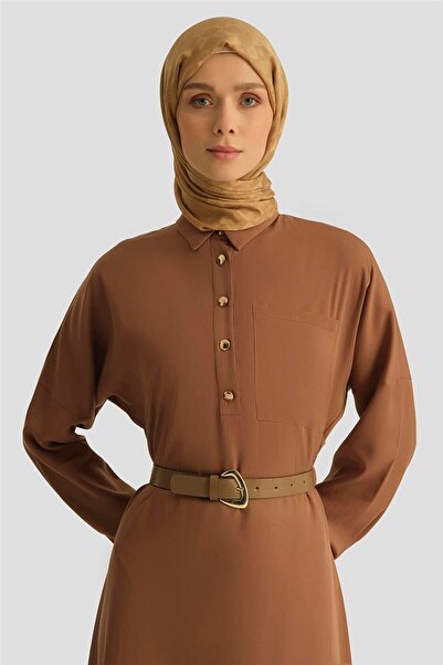 Armine Elbise 25YD4236 Kahverengi