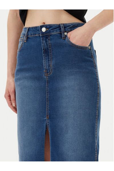 Silvian Heach Fustă din denim pentru femei GPP25403LO bleumarin