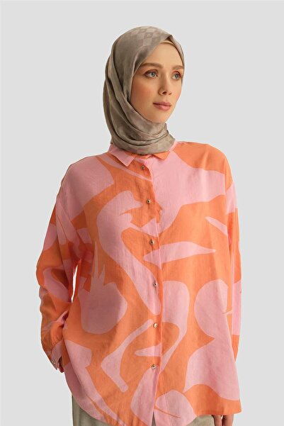 Armine Desenli Tunik 25YT487 Pembe