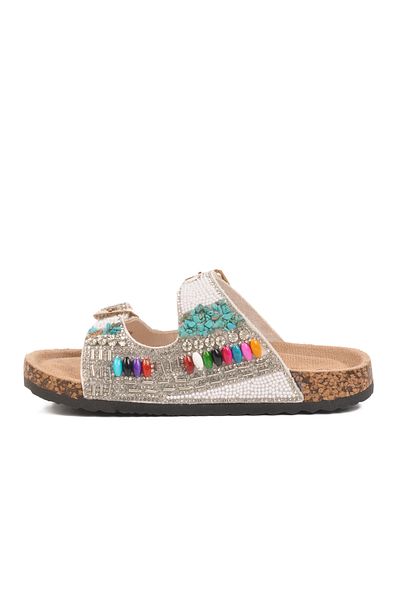 AYK'S White Stone Children's Slippers 25Y106-6 F