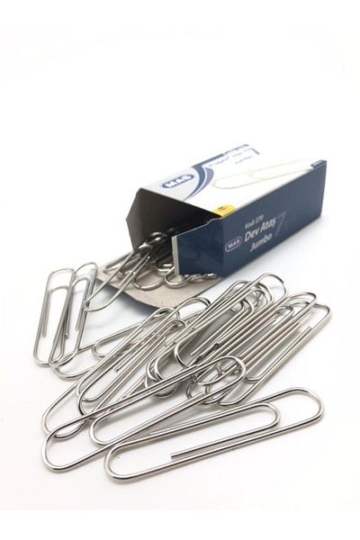 Mas Giant Paper Clip Jumbo 7cm Nickel Plated 3-Piece Box 1654