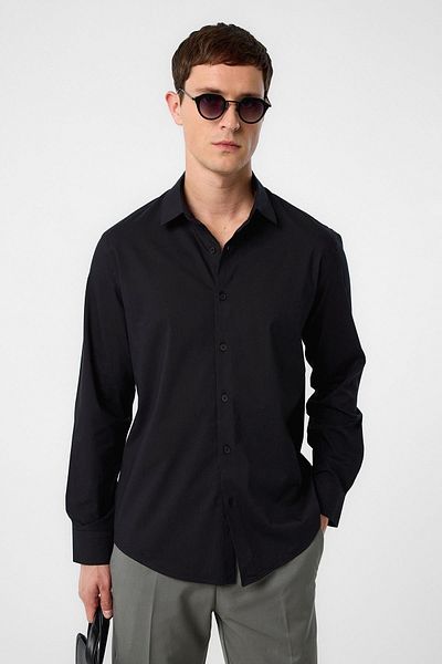 Antioch Black Slim Fit Men's Shirt