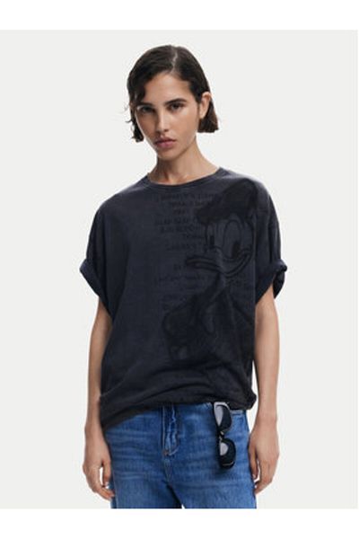 Desigual Women's T-Shirt 25SWTKAH Gray