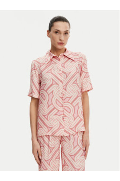 Silvian Heach Women's Shirt GPP25414CA Ecru, Pink