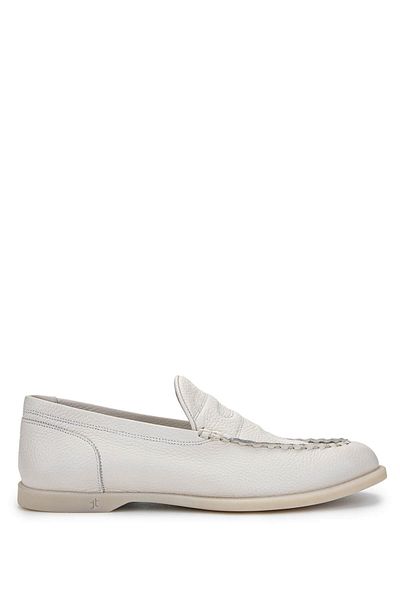 Tamer Tanca Men's Genuine Leather Ivory Loafer Shoes
