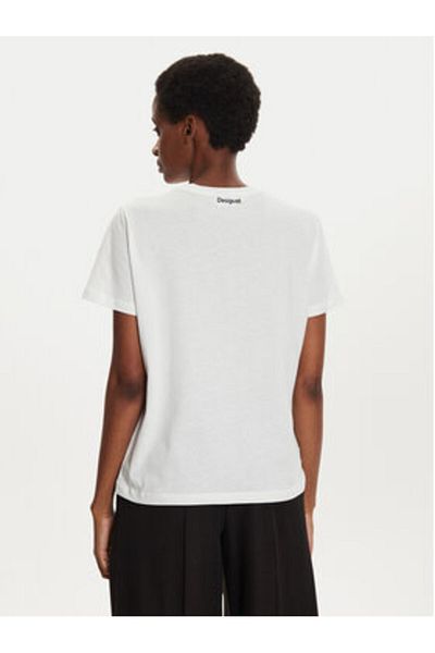 Desigual Tricou damă 24WWTK11 alb