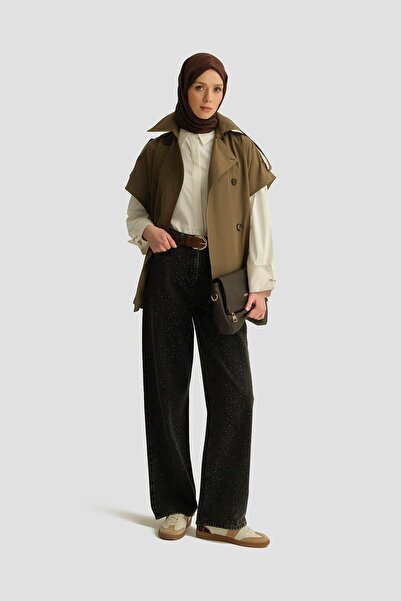 Armine Trençkot Yelek 25YH528 Haki