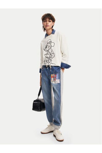 Desigual Pantaloni de trening pentru femei 24WWDD89 albaștri