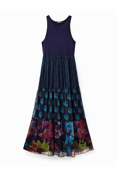 Desigual Rochie casual pentru femei 23SWVK90 bleumarin