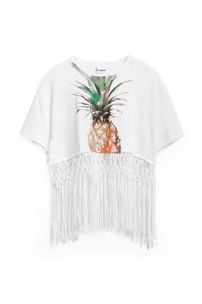 Desigual Tricou damă 25SWTKAN ecru