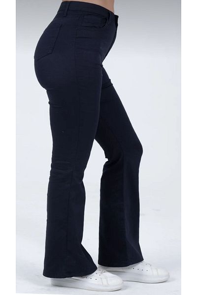 CİHAN PAPEL Women's Black High Waist Flared Trousers