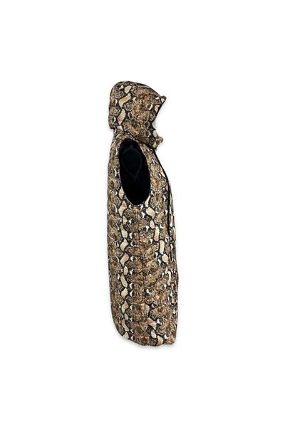 Intisimo Long Fass Vest, Quilted, One Size, Snake Model, Brown/Grey