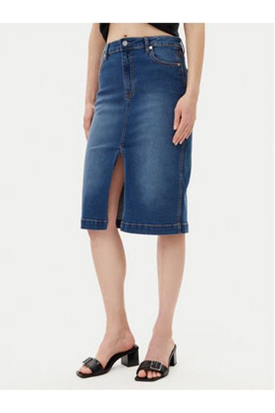 Silvian Heach Fustă din denim pentru femei GPP25403LO bleumarin