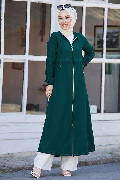 TOFİSA Zippered Cap Emerald - 27072