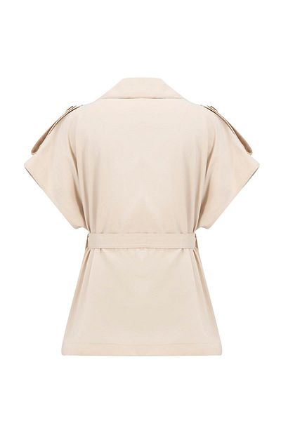 Armine Trench Coat Vest 25Yh528 Beige