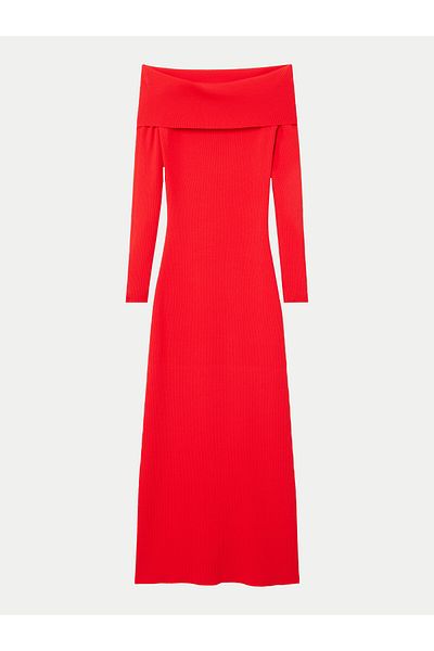 Desigual Women's Knitted Dress 24WWVF06 Red
