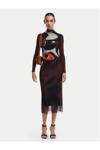 Desigual Women's Casual Dress 24WWVK58 Brown