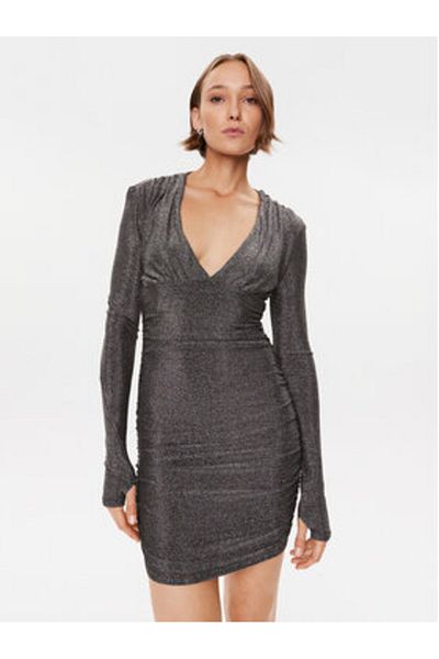 Silvian Heach Rochie de cocktail pentru femei CVA23118VE Negru, Argintiu