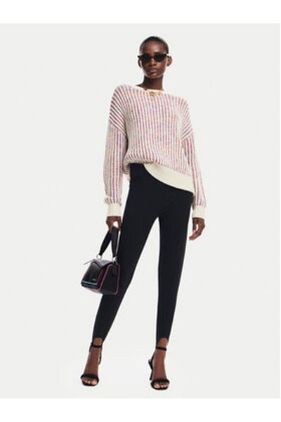 Desigual Pulover de damă 24WWJF34 Ecru