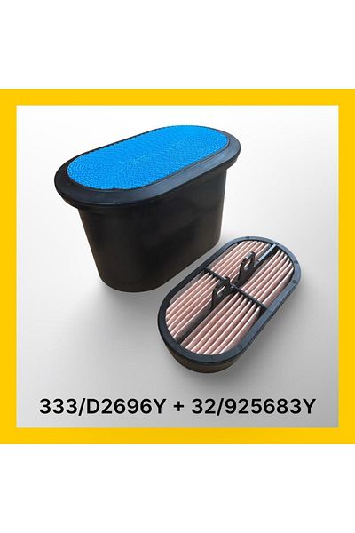 Partspro 333/D2696/Y+32/925683/Y -Air Filter Suit (Exterior+Interior) - Jcb - (Domestic) (Eco-Plus