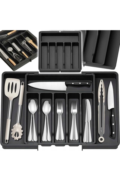 zola Οργανωτής μαχαιροπίρουνων με συρτάρι, επεκτεινόμενος με 6-8 διαμερίσματα...