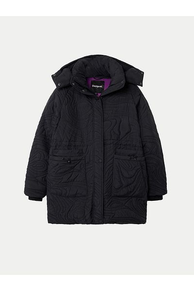 Desigual Women Winter Jacket 24WWEWAC Black