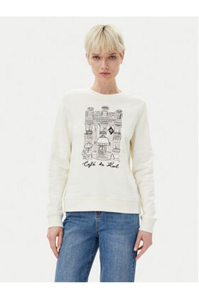 Karl Lagerfeld Women's Sweatshirt A2W20057 Ecru