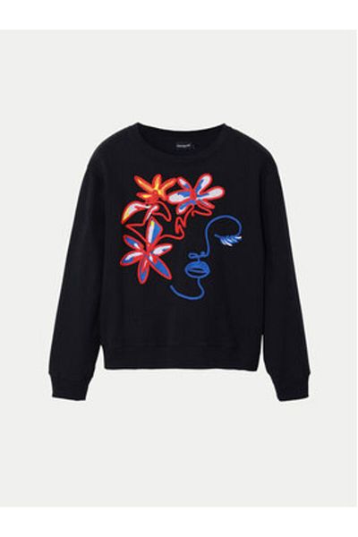Desigual Women's Sweatshirt 24WWSK16 Black