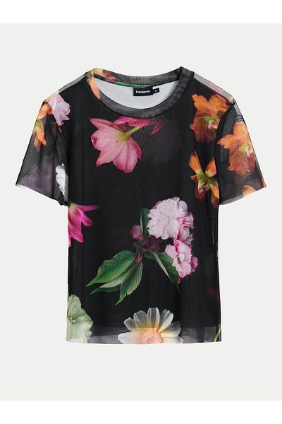Desigual Women's T-Shirt 25SWTK88 Black
