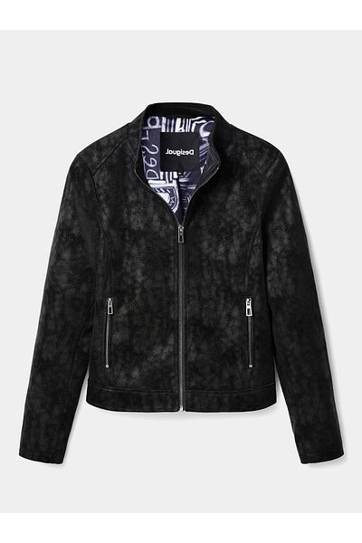 Desigual Women's Faux Leather Jacket 23SWEW02 Black