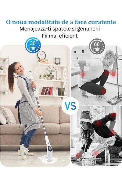 OEM Electric Rotating Brush for Cleaning, Voice Control, 9 Heads, 100 Minute Runtime, 450 RPM, 3 Speeds
