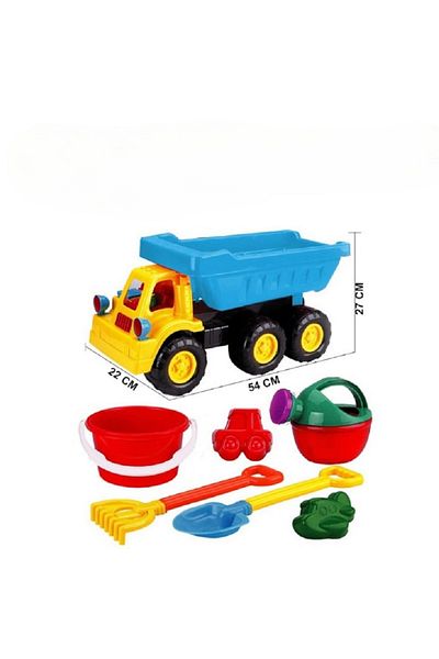 rexa Beach Toys Outdoor Popular Kids Plastic Summer Sand Toys 7pcs Water Game Car Beach Toys 54*22*27 cm