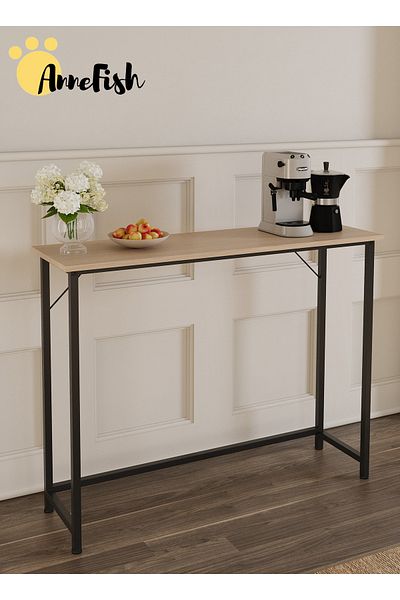 AnneFish 100*30*80cm Console Table Entryway Sofa Table Entrance Table Kitchen Bar Display Table Storage Shelf