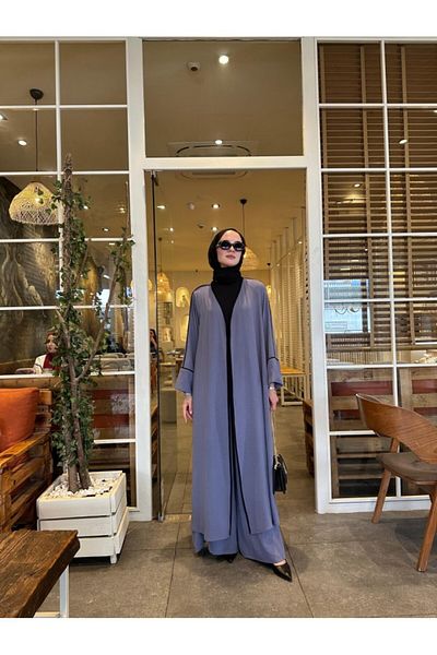 NS Moda Costum de vis Hijab Gri Model-540