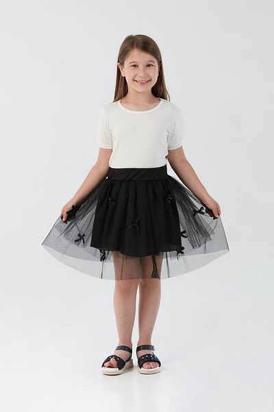 Fulla Moda Elastic Waist and Bow 23 April Girl's Tuu Skirt