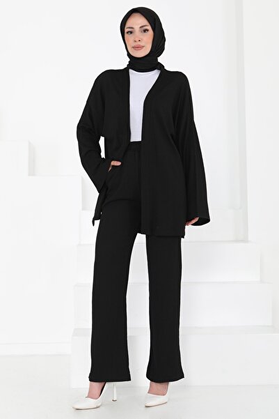 TOFİSA Cepli Kimono Takım Siyah - 27131