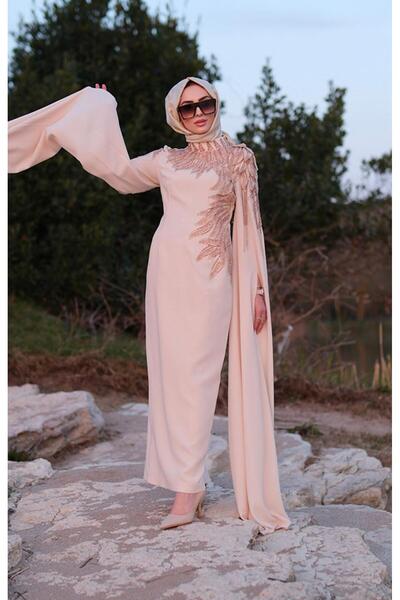 White Corner WHİTE CORNER Abiye 2958 Bej