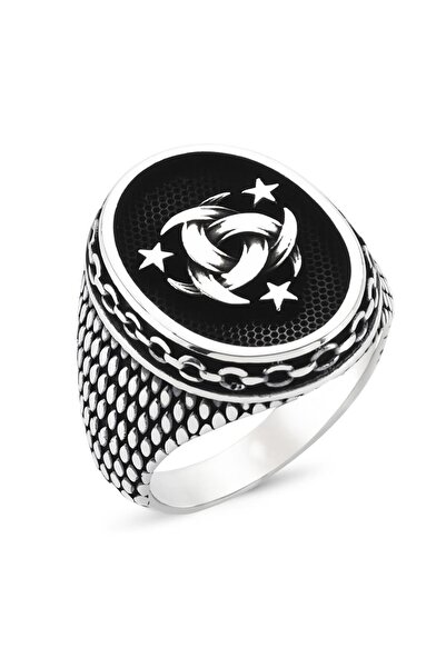 Takı Dükkanı Teşkilatı Mahsusa Taşsız Erkek Gümüş Yüzük msr5
