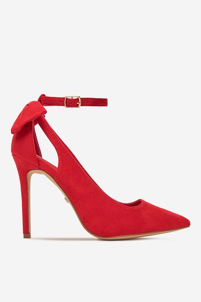 DeeZee Women's Pumps on a high heel low red stiletto 38