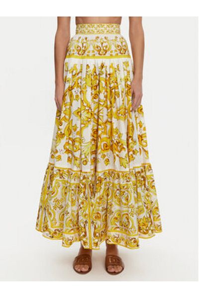 Dolce&Gabbana Dolce & Gabbana Fustă Maxi pentru Femei F4CX0T HH5A5 Galben