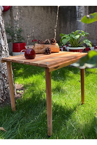 CampCrafted Ahşap Katlanır Kamp ve Piknik Masası 45*45*40 cm