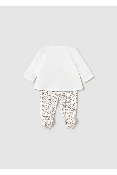 MAYORAL Baby Girl Printed Long Sleeve T-Shirt Leggings Set White 1588