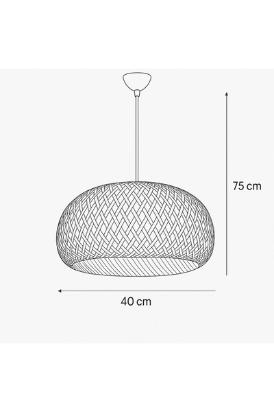 İstanbul Avize Alice 40 cm Sarkıt Bambu,İskandinav,Bohem,Modern Aydınlatma