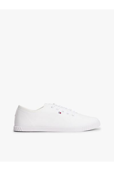 Tommy Hilfiger Stylish Looking Lace-Up Canvas Women's Sneaker with Logo