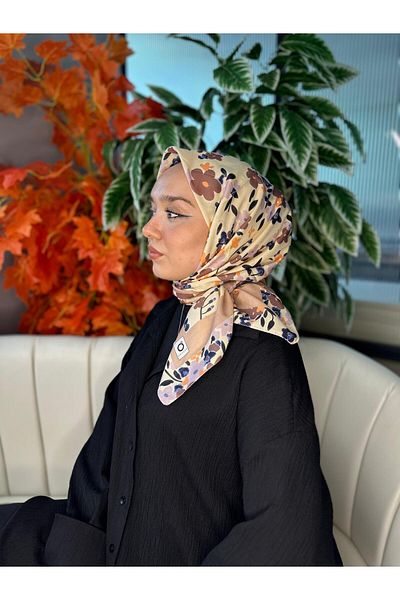 Oxygen Scarfs Spring Pattern Cotton Silk Scarf - 13001